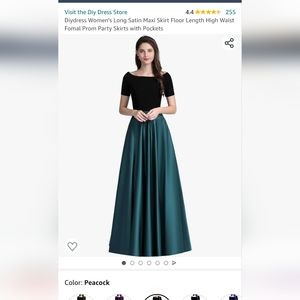 NWT Peacock/Teal Full A-line Skirt